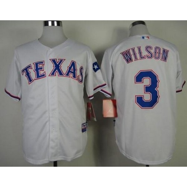 Rangers #3 Russell Wilson White Cool Base Stitched Jersey