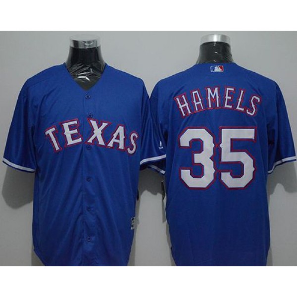 Rangers #35 Cole Hamels Blue New Cool Base Stitched Jersey