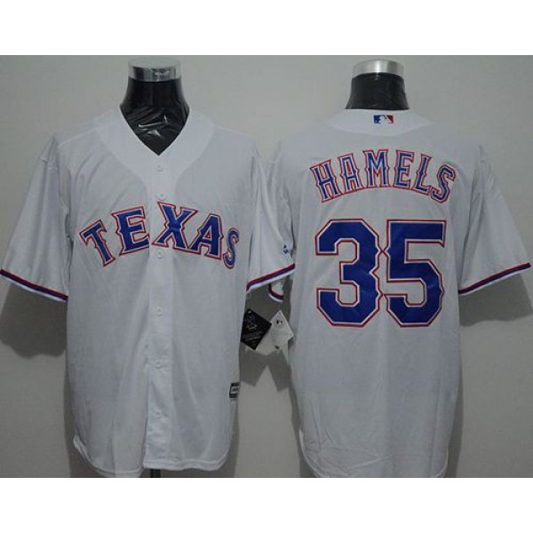 Rangers #35 Cole Hamels White New Cool Base Stitched Jersey