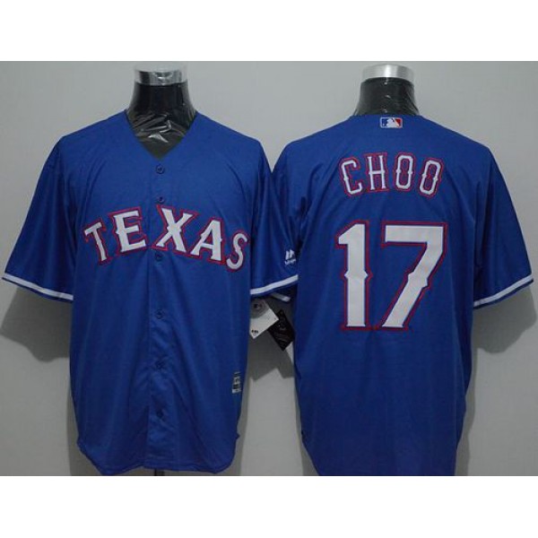 Rangers #17 Shin-Soo Choo Blue New Cool Base Stitched Jersey
