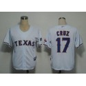Rangers #17 Nelson Cruz White Stitched Cool Base Jersey