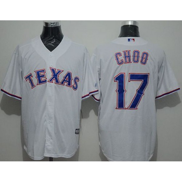 Rangers #17 Shin-Soo Choo White New Cool Base Stitched Jersey