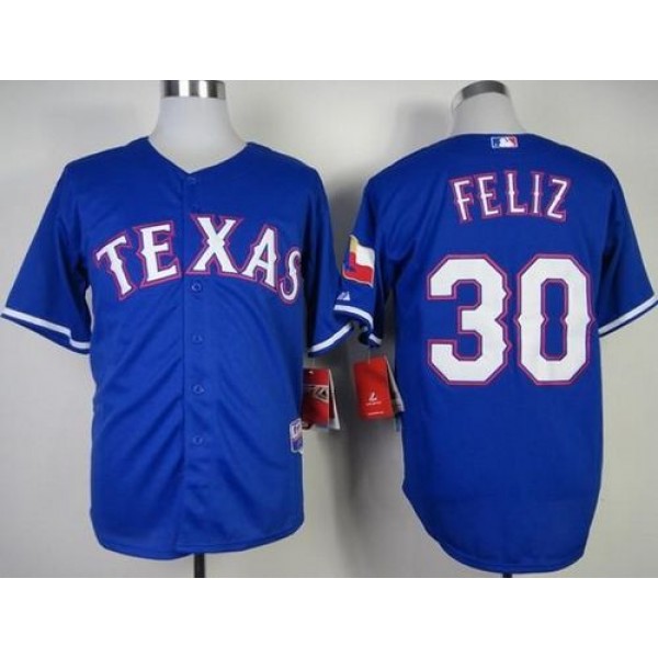 Rangers #30 Naftali Feliz Stitched Blue Cool Base Jersey