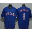Rangers #1 Elvis Andrus Blue New Cool Base Stitched Jersey