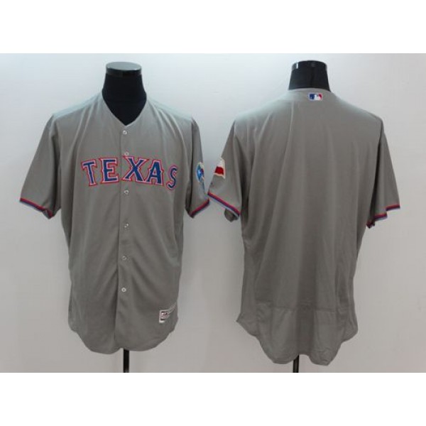 Rangers Blank Grey Flexbase Authentic Collection Stitched Jersey
