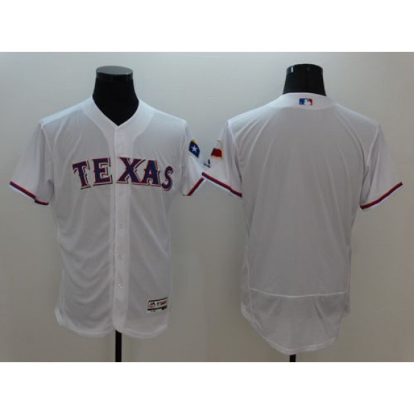 Rangers Blank White Flexbase Authentic Collection Stitched Jersey