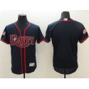 Rays Blank Dark Blue Fashion Stars Stripes Flexbase Authentic Stitched Jersey