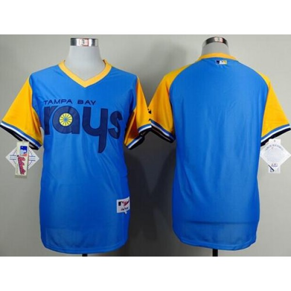 Rays Blank Light Blue 1988 Turn Back The Clcok Stitched Jersey