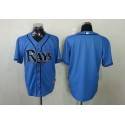 Rays Blank Light Blue Cool Base Stitched Jersey