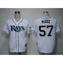 Rays #57 Jake Mcgee White Cool Base Stitched Jersey