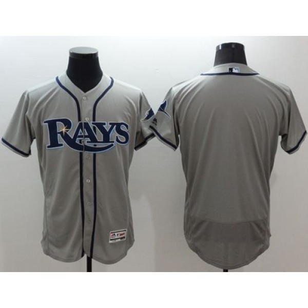 Rays Blank Grey Flexbase Authentic Collection Stitched Jersey
