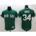 Red Sox #34 David Ortiz Green Celtic Flexbase Authentic Collection Stitched Jersey