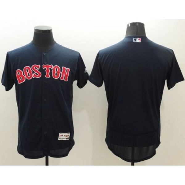 Red Sox Blank Navy Blue Flexbase Authentic Collection Stitched Jersey