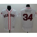 Red Sox #34 David Ortiz White Fashion Stars Stripes Flexbase Authentic Stitched Jersey