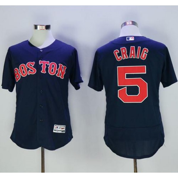 Red Sox #5 Allen Craig Navy Blue Flexbase Authentic Collection Stitched Jersey