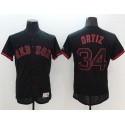 Red Sox #34 David Ortiz Black Fashion Flexbase Authentic Collection Stitched Jersey