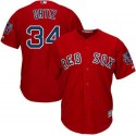 Red Sox #34 David Ortiz Red New Cool Base With Retirement Patch Stitched Jersey