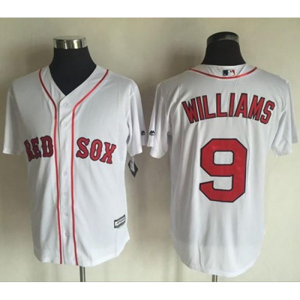 Red Sox #9 Ted Williams White New Cool Base Stitched Jersey