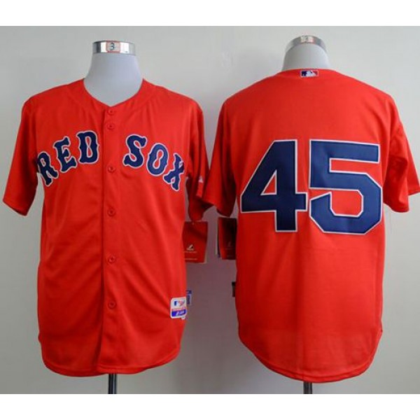 Red Sox #45 Pedro Martinez Red Cool Base Stitched Jersey