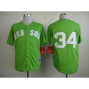 Red Sox #34 David Ortiz Green Cool Base Stitched Jersey
