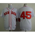 Red Sox #45 Pedro Martinez White Cool Base Stitched Jersey