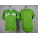 Red Sox Blank Green Cool Base Stitched Jersey