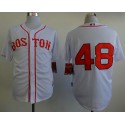 Red Sox #48 Pablo Sandoval White Cool Base Stitched Jersey
