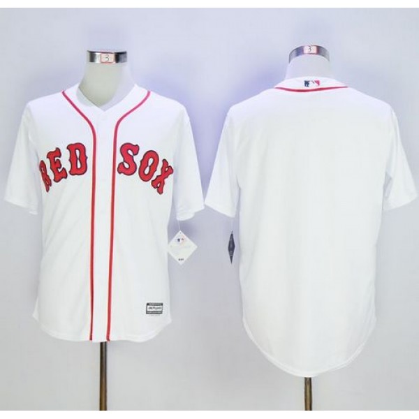 Red Sox Blank White Alternate Home New Cool Base Stitched Jersey