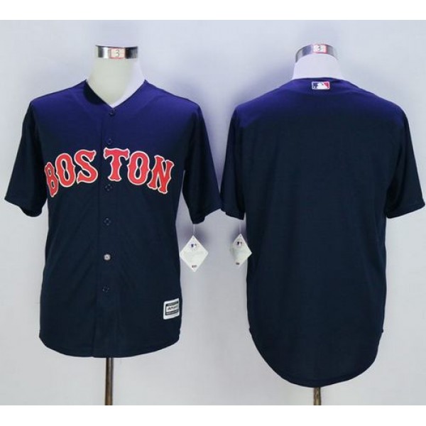 Red Sox Blank Navy Blue New Cool Base Stitched Jersey