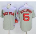 Red Sox #5 Nomar Garciaparra Grey Cool Base Stitched Jersey