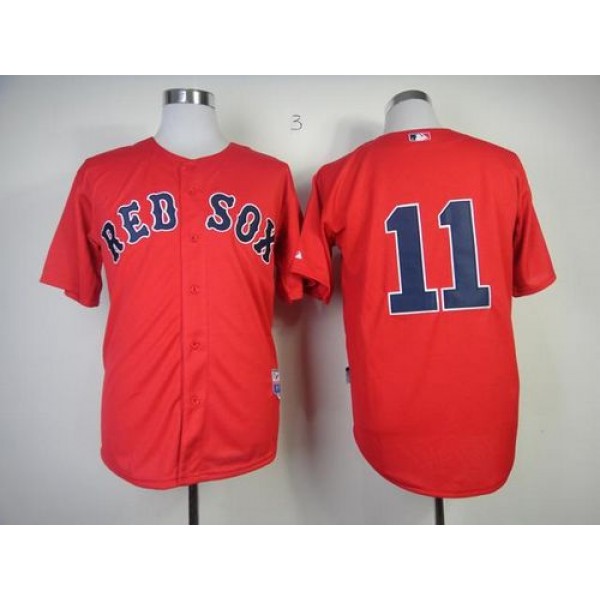Red Sox #11 Clay Buchholz Red Cool Base Stitched Jersey