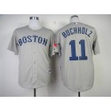 Red Sox #11 Clay Buchholz Grey Cool Base Stitched Jersey