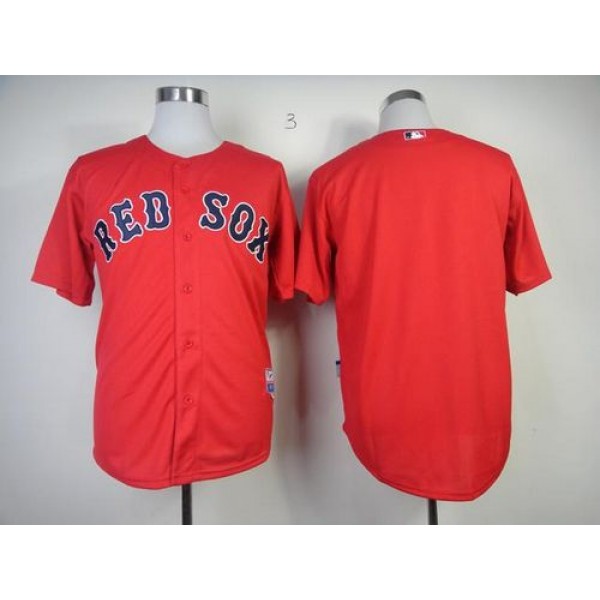 Red Sox Blank Red Cool Base Stitched Jersey