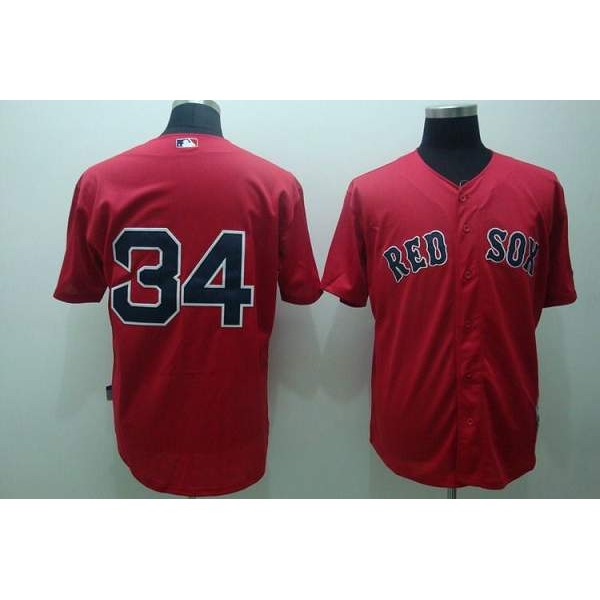 Red Sox #34 David Ortiz Stitched Red Jersey
