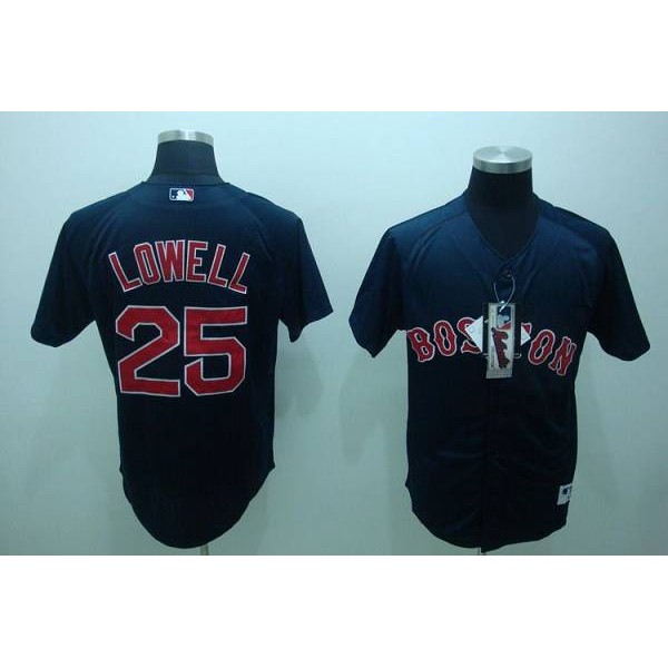 Red Sox #25 Mike Lowell Stitched Dark Blue Jersey