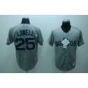 Red Sox #25 Mike Lowell Stitched Grey Jersey