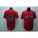 Red Sox #15 Dustin Pedroia Stitched Red Jersey