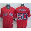 Red Sox #50 Mookie Betts Red New Cool Base Stitched Jersey