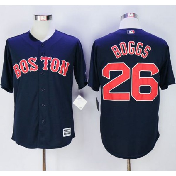 Red Sox #26 Wade Boggs Navy Blue New Cool Base Stitched Jersey