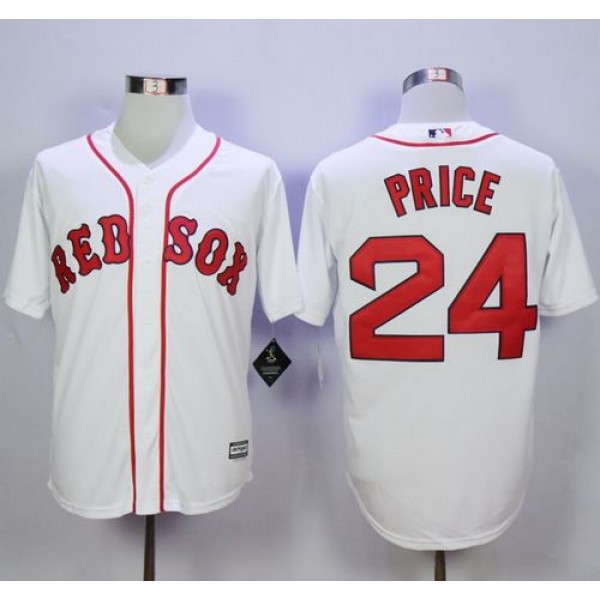 Red Sox #24 David Price White New Cool Base Stitched Jersey