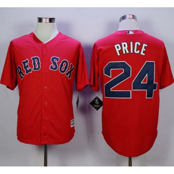 Red Sox #24 David Price Red New Cool Base Stitched Jersey