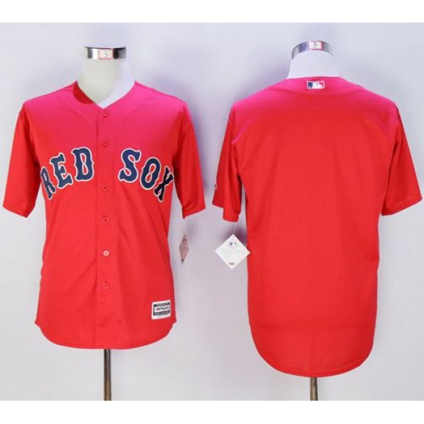 Red Sox Blank Red New Cool Base Stitched Jersey
