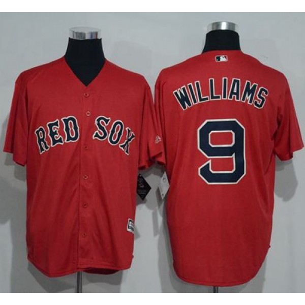 Red Sox #9 Ted Williams Red New Cool Base Stitched Jersey