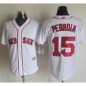 Red Sox #15 Dustin Pedroia White New Cool Base Stitched Jersey