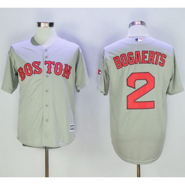 Red Sox #2 Xander Bogaerts Grey New Cool Base Stitched Jersey
