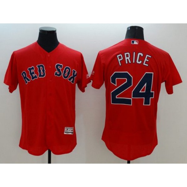 Red Sox #24 David Price Red Flexbase Authentic Collection Stitched Jersey