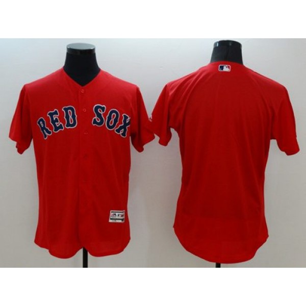 Red Sox Blank Red Flexbase Authentic Collection Stitched Jersey
