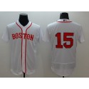 Red Sox #15 Dustin Pedroia White Flexbase Authentic Collection Alternate Home Stitched Jersey