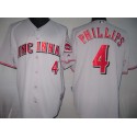 Reds #4 Brandon Phillips Grey Cool Base Stitched Jersey