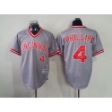 Reds #4 Brandon Phillips Grey 1991 Turn Back The Clock Stitched Jersey